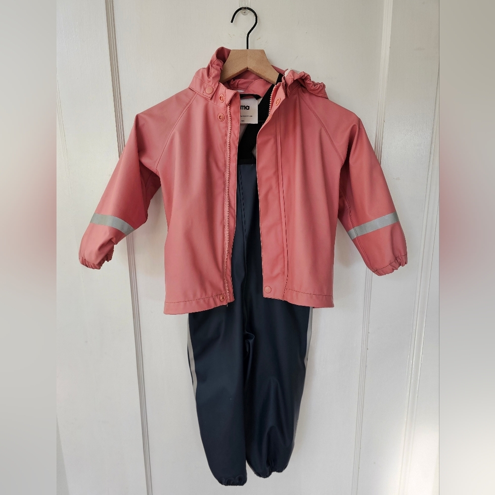 Reima Tihku Rainsuit - Rose Blush - 3T